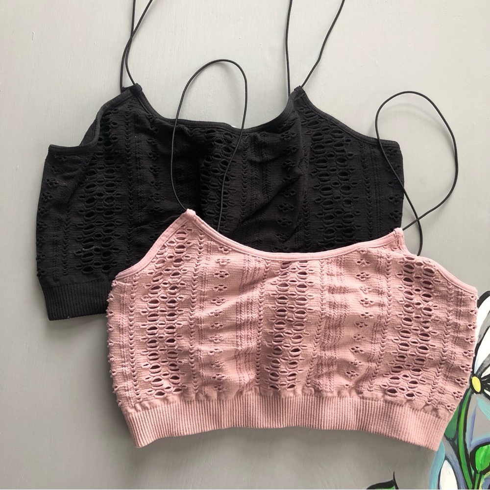 Stretchy “one size” bralettes